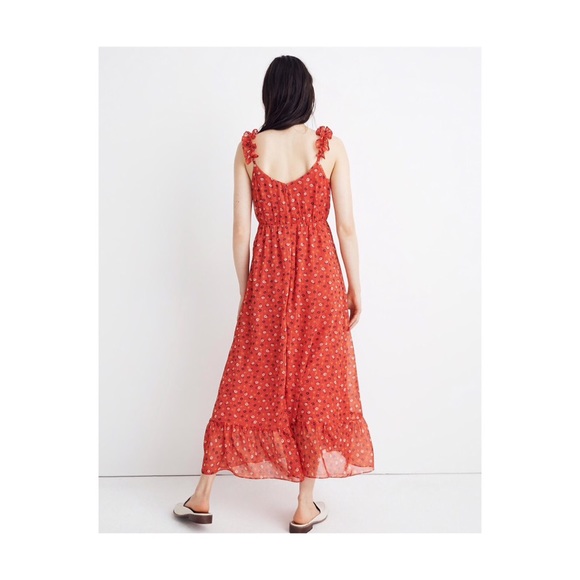 Madewell Prairie Posies Metallic Ruffle Wrap Dress - Picture 4 of 7